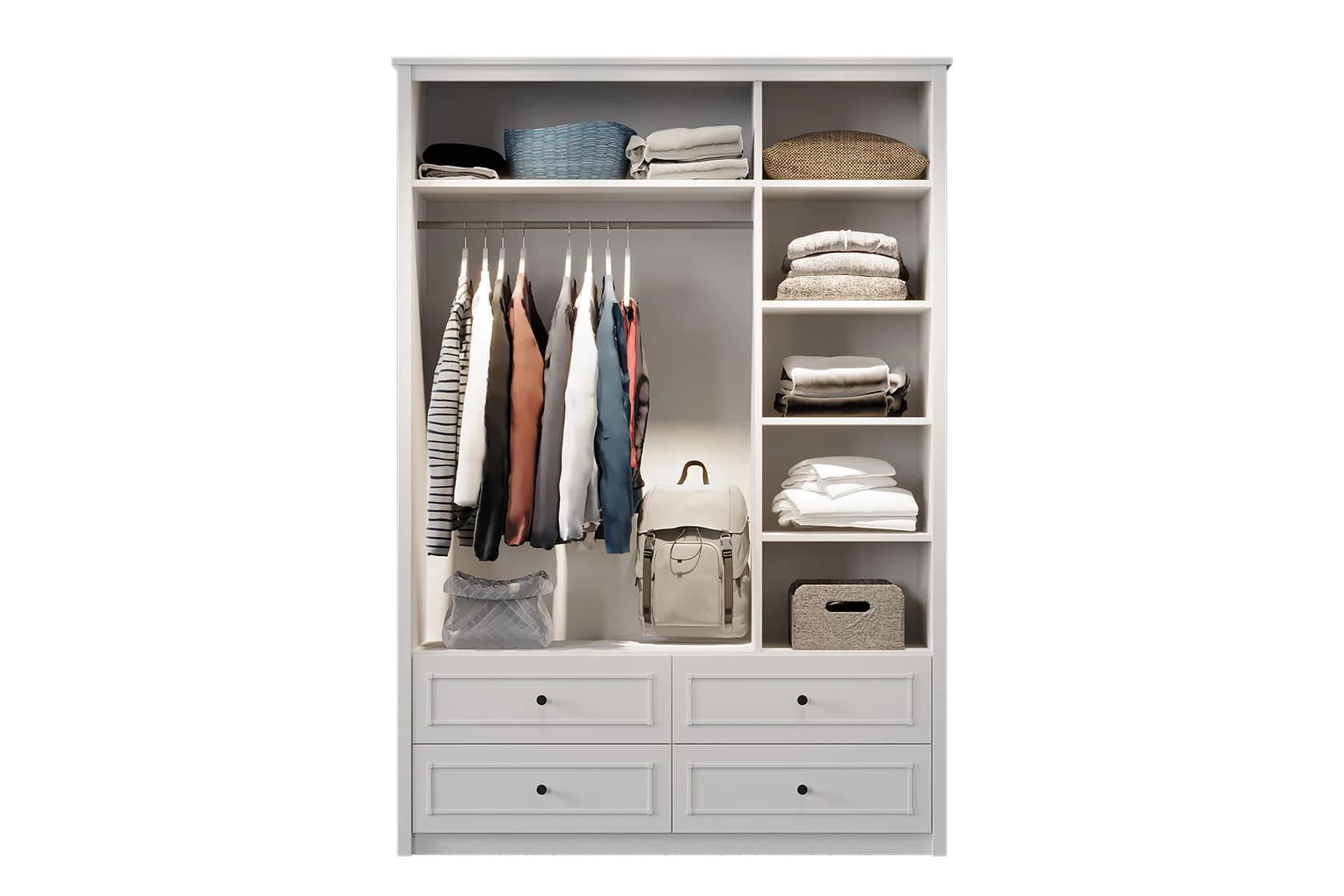 Sento 3 Doors Wardrobe with Drawers U Moon 4