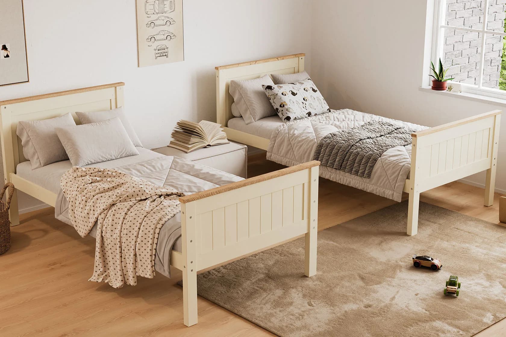 Monte Bunk Bed Pure 90x200 Cream 3